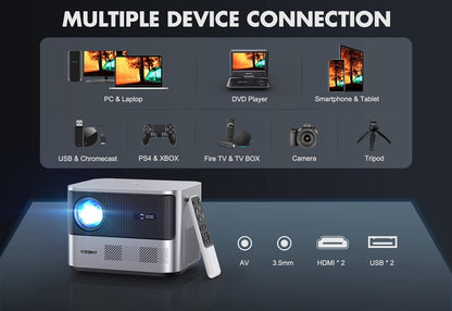 800ANSI 5G WiFi Bluetooth Projector
